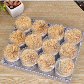Blue and white porcelain packaging with toothpick box, bamboo toothpick, disposable double-headed toothpick, hotel household toothpick detail image 4