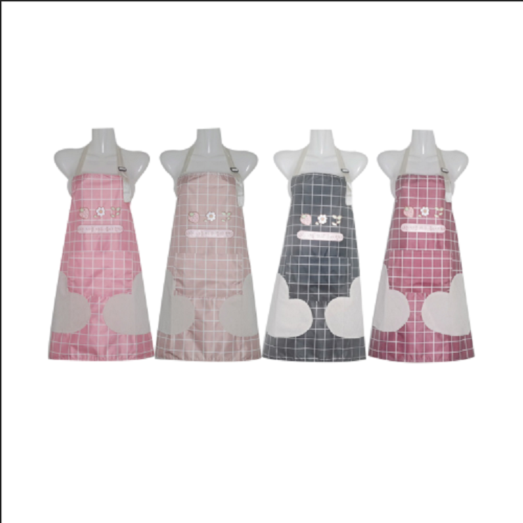 Korean Waterproof Anti-Oil Female Adult Home Baked Sleeveless Fashion Apron Wipe Hands Waist Work Clothes undefined
