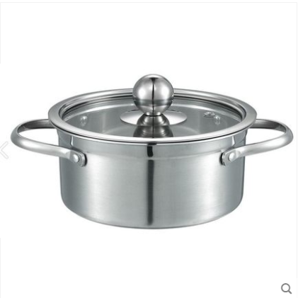 Stainless steel small hot pot 16cm soup pot, small hot pot induction cooker, one pot per person, suitable for 16cm diameter, 8 cm height, thick base material detail image 1