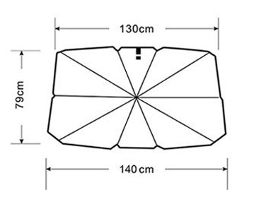 汽车遮阳伞 挡风玻璃防晒伞 车用防晒隔热遮阳折叠遮阳伞详情图3