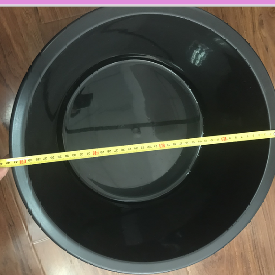 大盆塑料大盆宝宝浴盆洗衣盆圆盆黑色大盆黑色耳朵盆