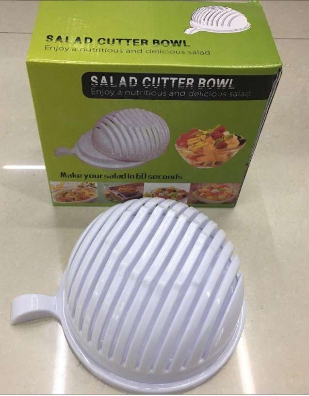 Salad cutting bowl, fruit and vegetable cutting bowl, wave salad bowl, fruit and vegetable divider detail image 3