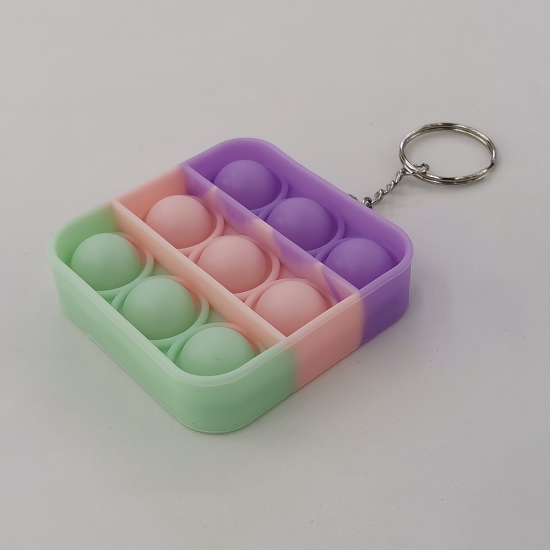 彩色硅胶减压挂件九宫格创意减压玩具灭鼠先锋箱包挂件迷你钥匙扣详情图1