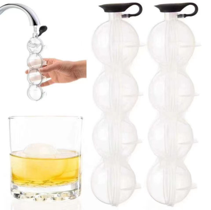 4-hole ice-making box whisky round ice hockey mold ice cube tray detail image 1