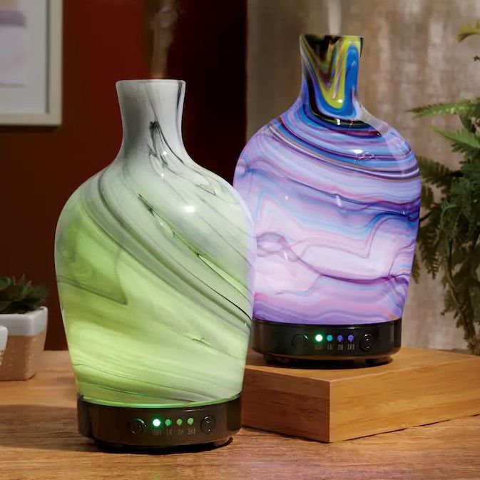 140ml.3D glass multicolor diffuser and humidifier