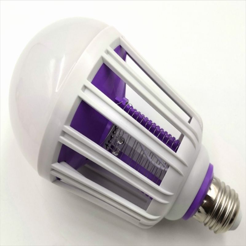 两用灭蚊灯泡 E27螺口灭蚊灯室内家用驱蚊LED白紫光高亮球泡灯图