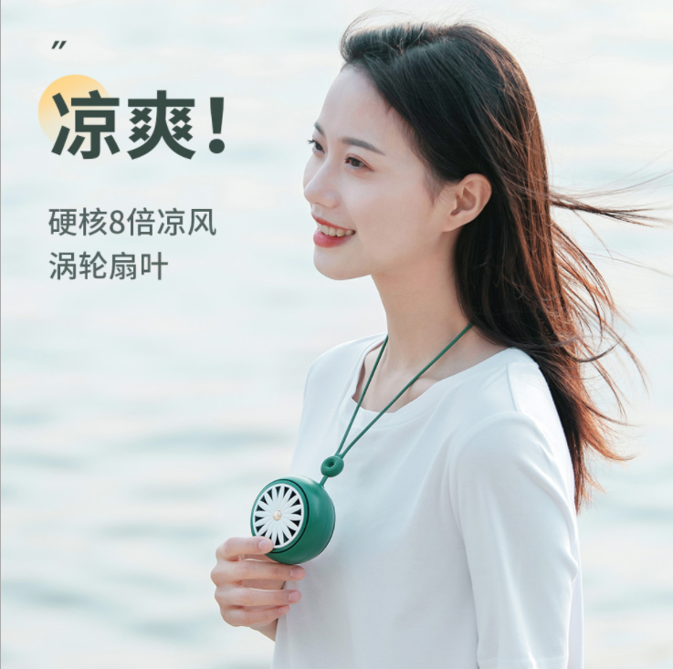 2021懒人挂脖风扇户外运功USB充电迷你便携式详情图4