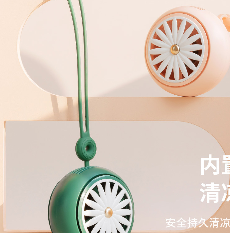 2021懒人挂脖风扇户外运功USB充电迷你便携式详情图1