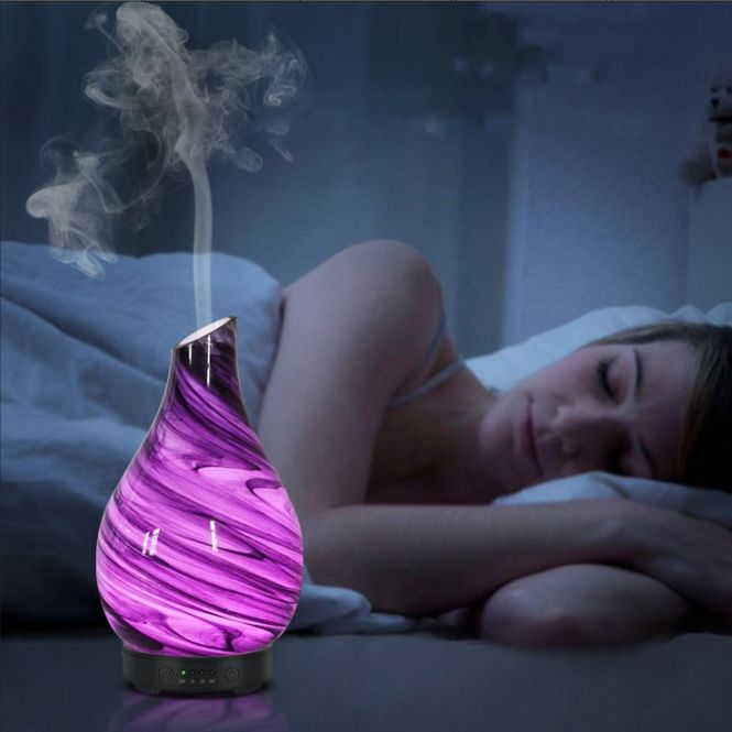 3D glass colorful aromatherapy machine and humidifier
