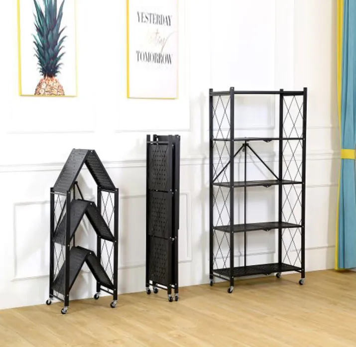 Three-layer non-installation folding storage rack and storage rack detail image 3