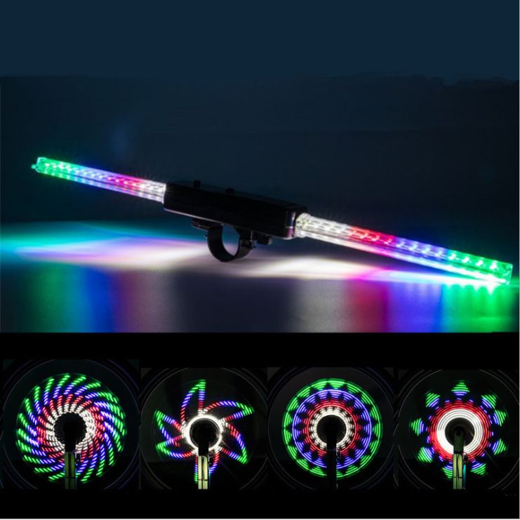 Bicycle Hot Wheels 64LED flower drum lights spokes decorative wheel lights