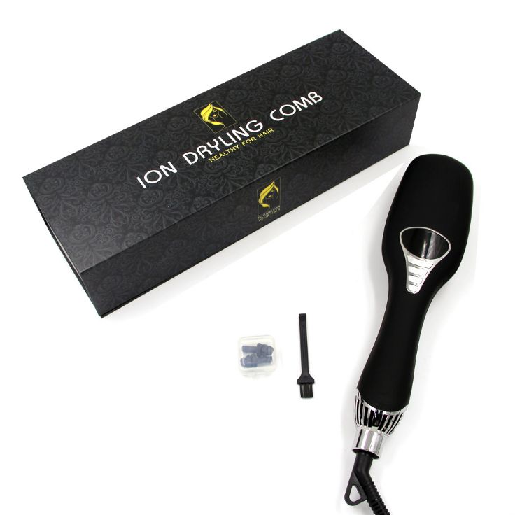 Negative ion dry hair comb dry and wet massage dryer