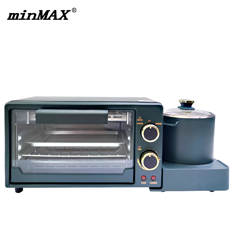 minMAX早餐机家用电烤箱多功能全自动面包机三明治机跨境外销煮锅详情1