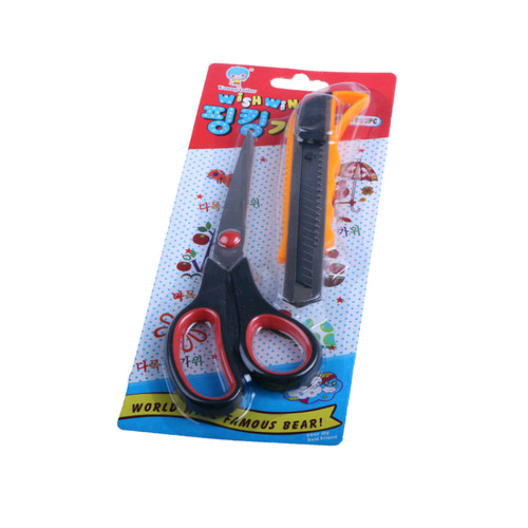 精品 办公剪刀 剪纸刀 学生剪刀  套装图