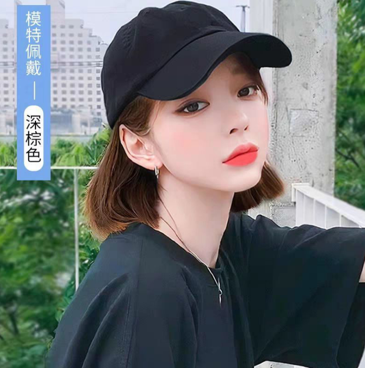 假发一体时尚短卷发春夏潮流鸭舌帽波波头详情图3