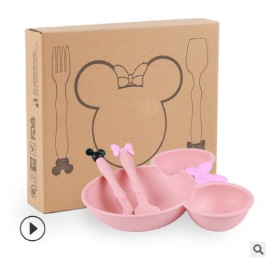 Cartoon children's fruit platter with separate plates
