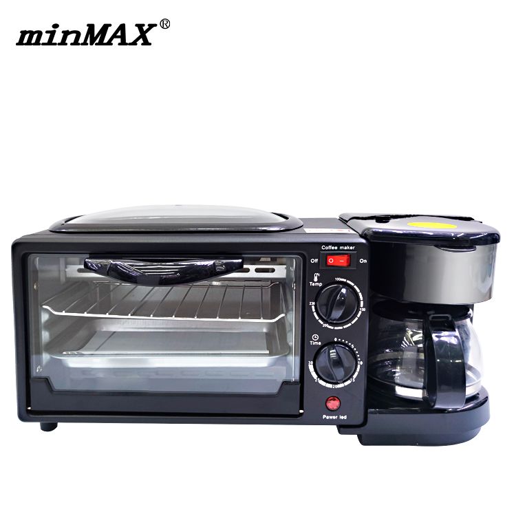 إن محمصة الإفطار المتعددة الأغراض MinMAX متعددة الوظائف تمر عبر الحدود عبر الحدود مع محمصة الخبز المحمص بفرن "Three" في فرن "MinMAX"