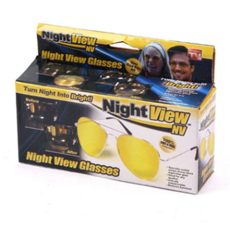 Anti-glare glow-in-the-dark driving glasses