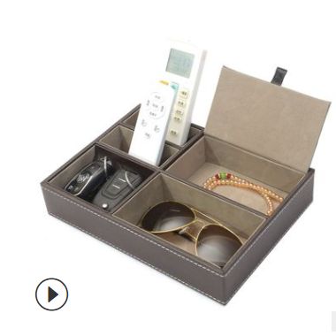 5 box jewelry organizer pu leather key change watch desktop storage box full figure