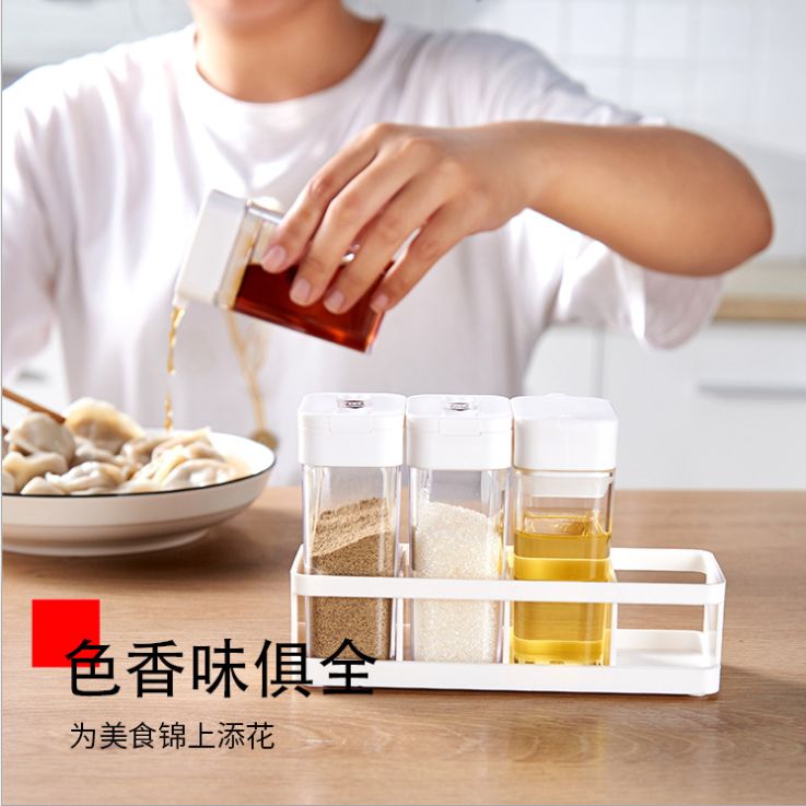 Plastic seasoning bottles and jars