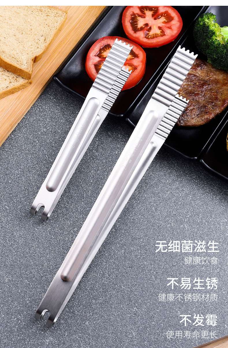 不锈钢食品夹烤肉夹韩式烤肉夹详情11
