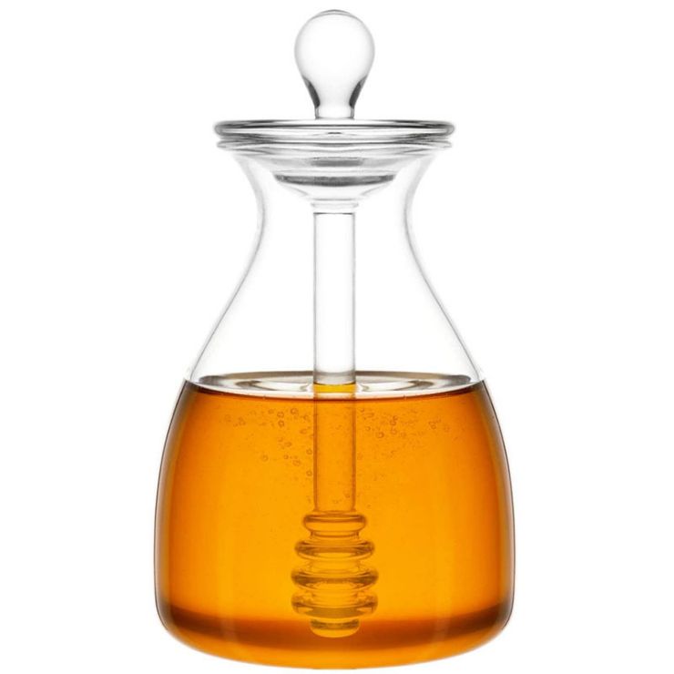 Glass food storage jar with lid
