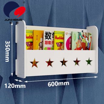 书架墙上壁挂式免打孔卧室挂壁墙省空间儿童简易收纳整理置物架