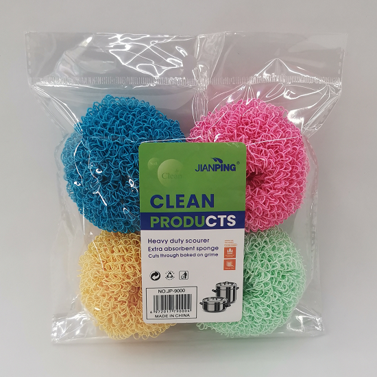 纳米清洁球四个袋装彩色纤维球洗碗清洁刷洗刷不粘锅不掉丝不伤锅详情图1