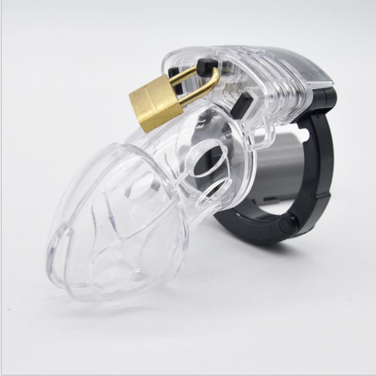 Plastic chastity lock for men