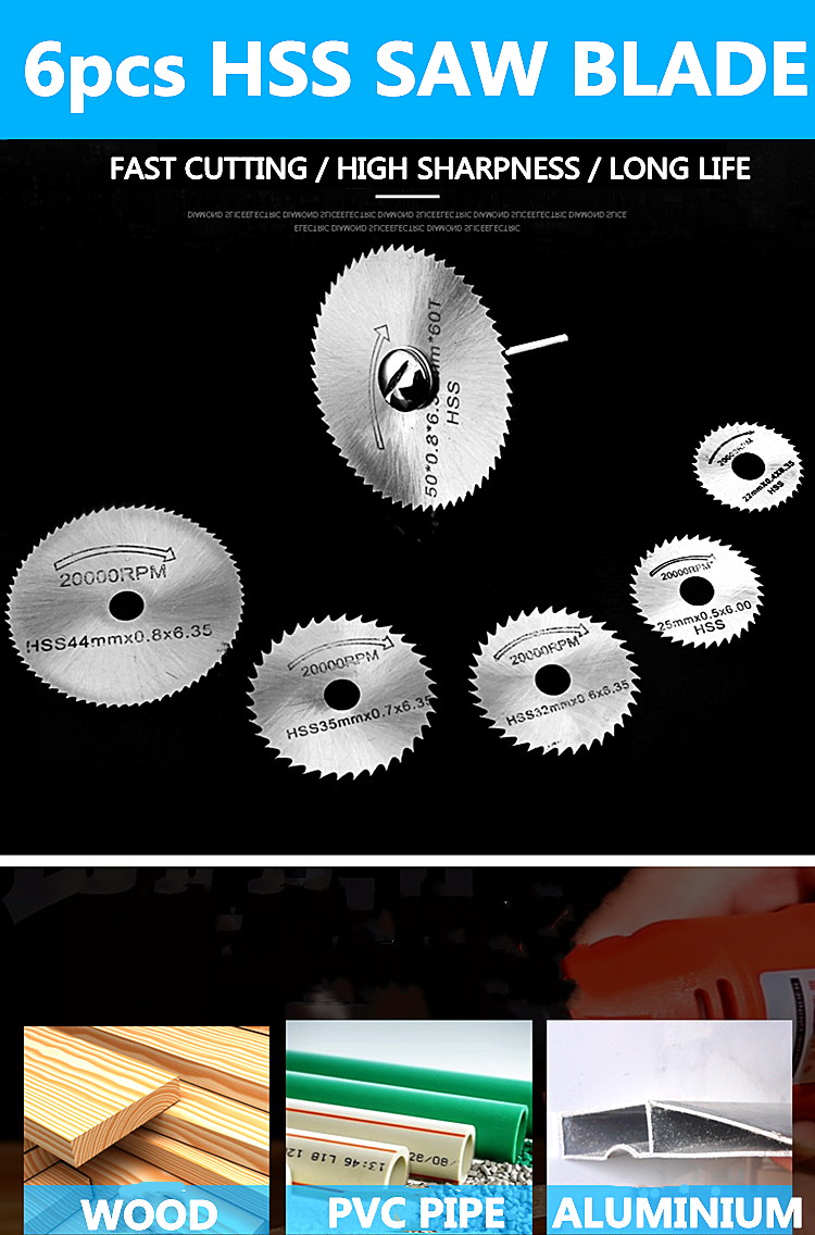 6pcs high-speed steel small saw blades detail image 5