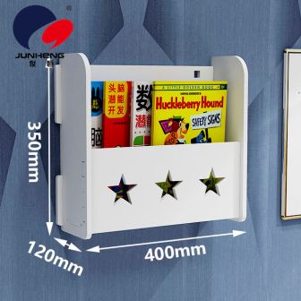 Wall-mounted bookshelf, no need for drilling, bedroom wall-mounted, space-saving, simple children's storage and organization rack Specification image