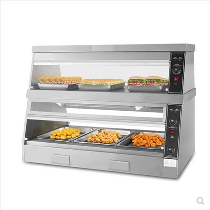 1.2 Hamburger insulated cabinet, display cabinet, egg tart constant temperature cabinet, commercial heated cooked food insulated box