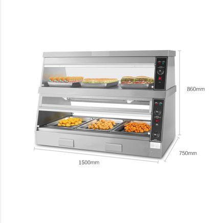 (1.5 m) Hamburger incubator Display cabinet Egg tarts Thermostat cabinet Commercial heated deli food incubator