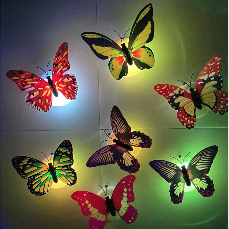 Creative seven-color luminous butterfly night light detail image 1