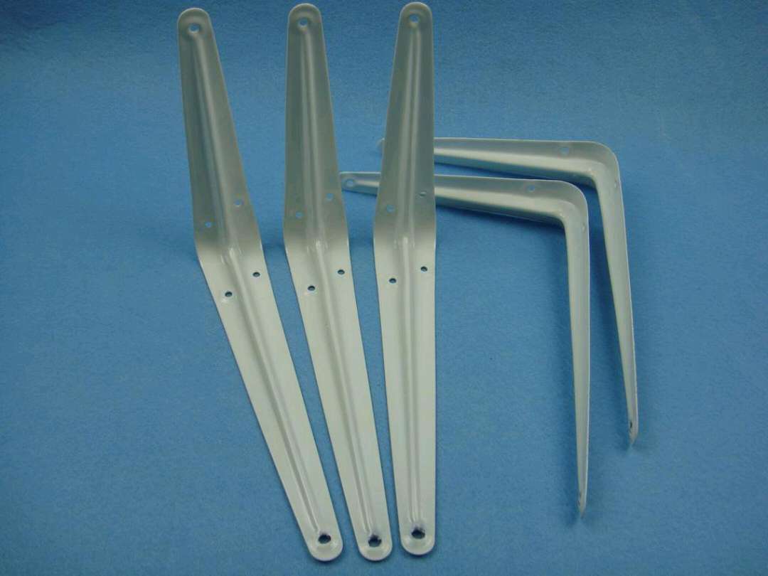 烤漆三角支架承重强 三角支架托架铁架墙面上搁板支撑架置物架直角固定支架来样定做 白色三角支架 角铁固定支架详情图3