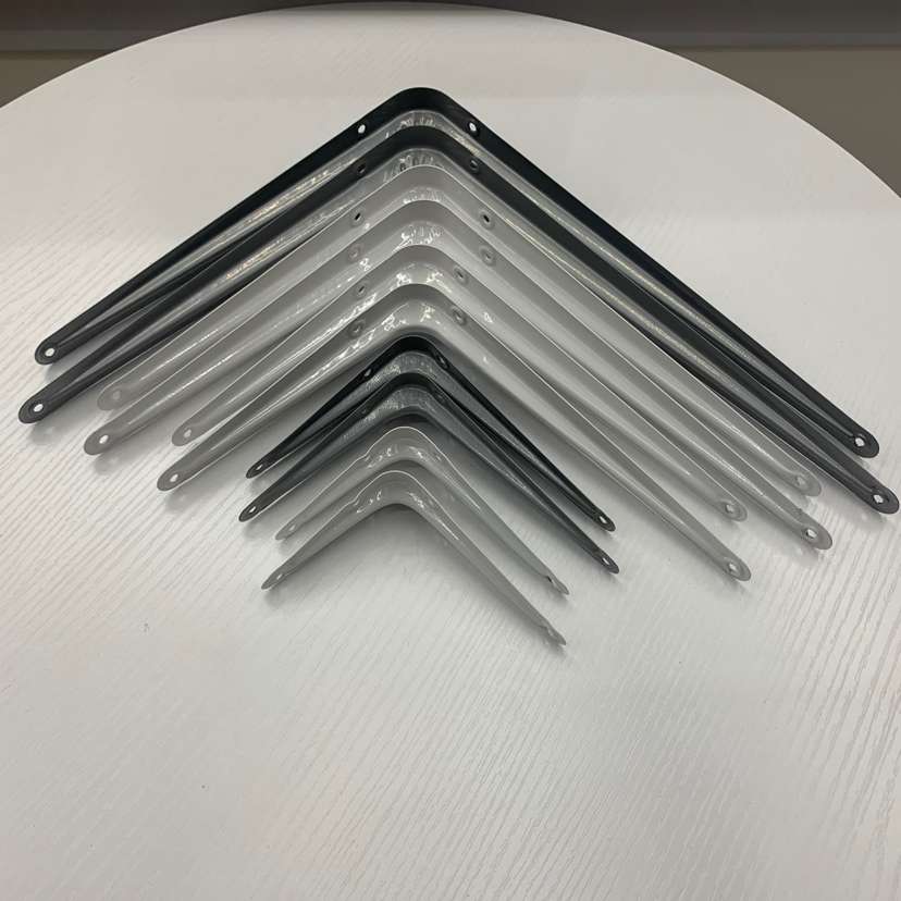 烤漆三角支架承重强 三角支架托架铁架墙面上搁板支撑架置物架直角固定支架来样定做 白色三角支架 角铁固定支架详情图2