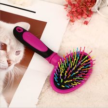 猫狗宠物塑料针梳 宠物美容梳毛器带按摩头 双面宠物洗澡刷梳8013