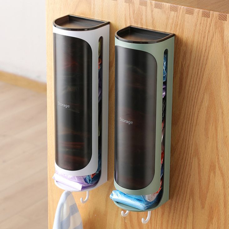 Wall hanging kitchen plastic bag storage box
