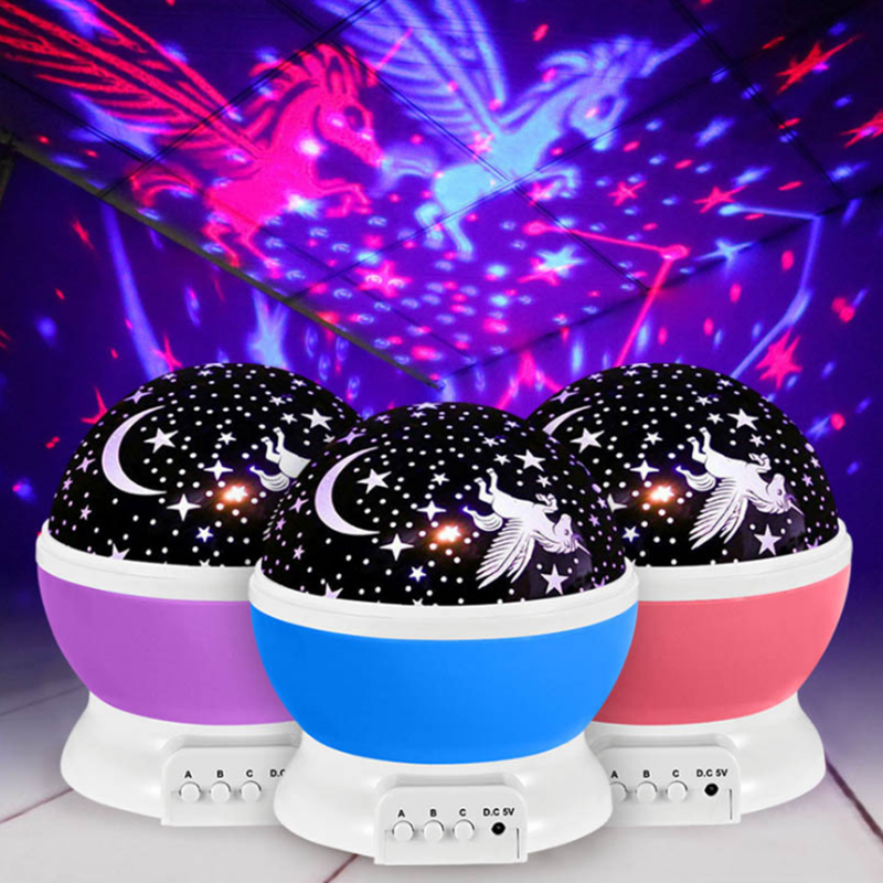 Unicorn Projection Light Usb Star Projection Light Atmosphere Light Christmas Romantic Projection Light Gift Light full figure