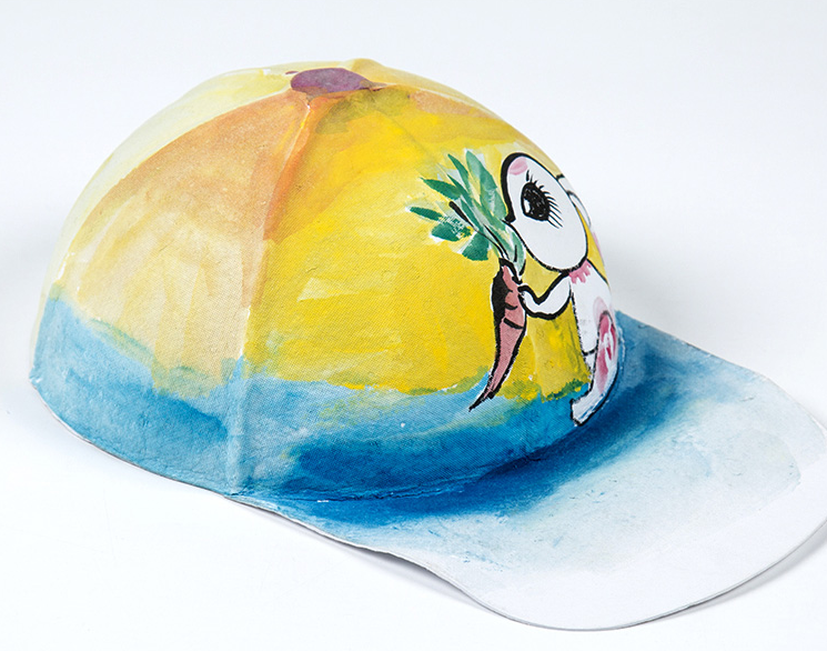 一次性DIY纸浆白色帽子棒球帽儿童绘画涂色玩具详情图4