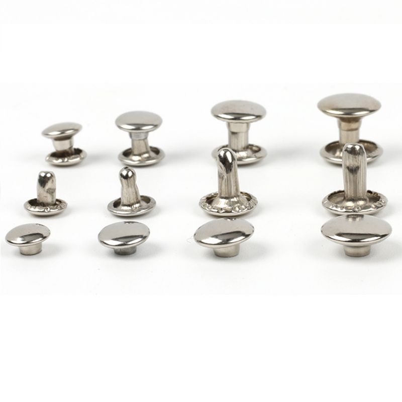 宏恩配件金属7*8单面铆钉扁平撞钉diy手工钱包钥匙包皮革皮艺配件半钢帽钉铁材质