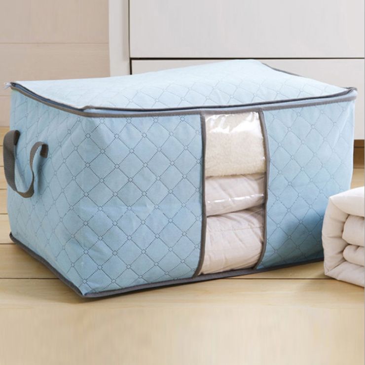 Large colorful bamboo charcoal quilt storage bag