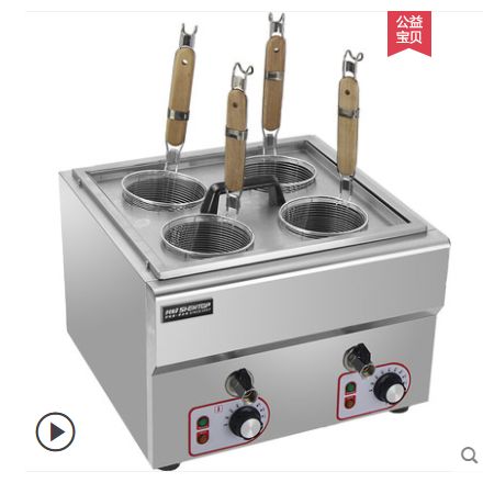 双头煮面炉商用电汤面锅面店便利店台式小型不锈钢汤粉麻辣烫.