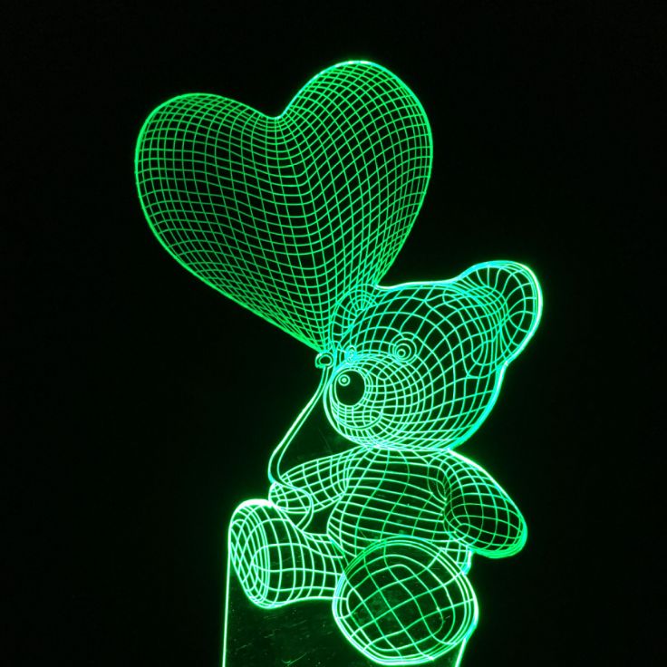 Teddy Bear Visual Seven-color 3D light