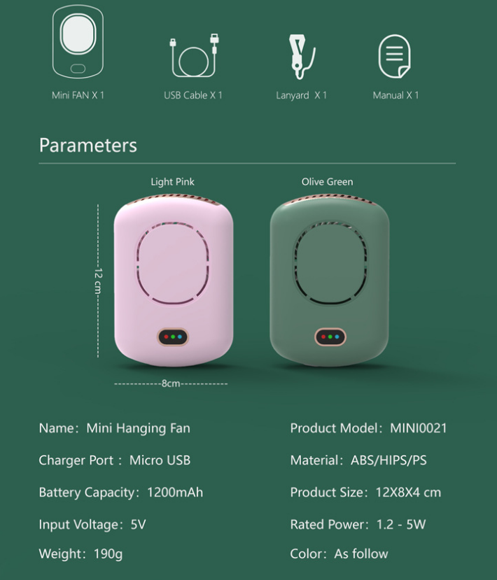 2021新款懒人挂脖风扇详情图3