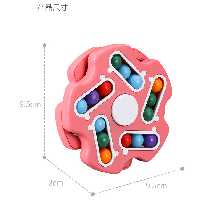 跨境新品旋转魔豆魔方解压减压指尖手指陀螺儿童滚珠盘魔方玩具详情图6