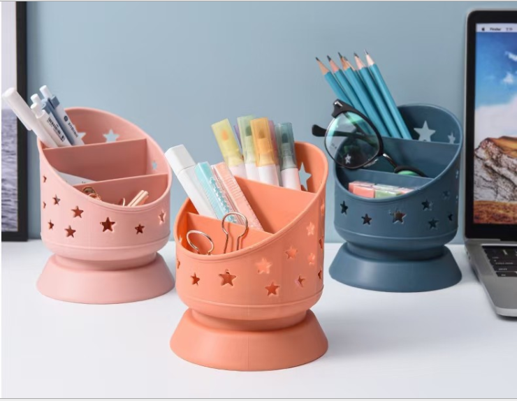Creative, fashionable and cute 360-degree five-pointed star pen holder detail image 1