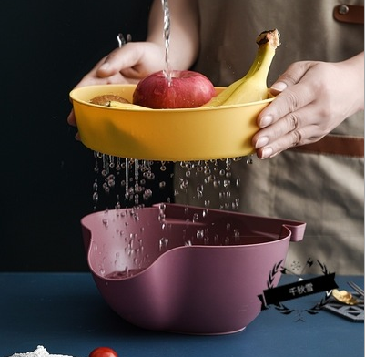 Double-layer snack and fruit platter detail image 1