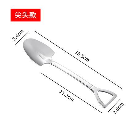 Stainless steel spoon, creative and retro watermelon eating tool, cute shovel, fruit, dessert, ice cream shovel and spoon. detail image 1