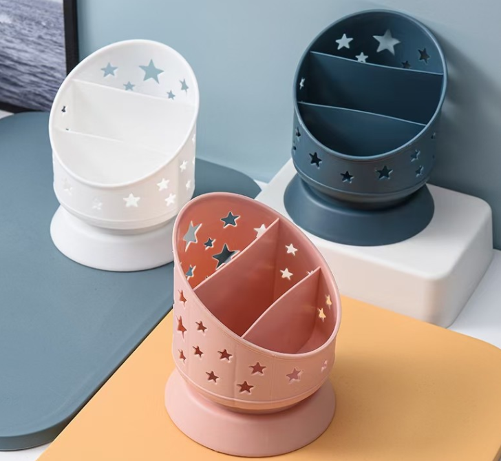 Creative, fashionable and cute 360-degree five-pointed star pen holder detail image 3